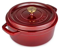 zyle puodai - Zyle Apvalus emaliuotas ketaus puodas ZY01RKI, raudonas (Red) Ø27 cm 5 l - 3 nuotrauka