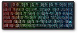 usuotis - MCHOSE Jet 75 Hall Effect (Juodas Topographic) - Kailh Magnetic God Switches - 1 nuotrauka
