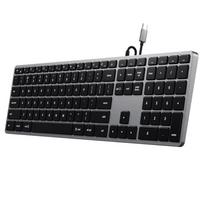 numpad - Satechi Slim W3 USB-C laidinė klaviatūra - Pilka (Gray) - 1 nuotrauka