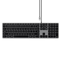 numpad - Satechi Slim W3 USB-C laidinė klaviatūra - Pilka (Gray) - 2 nuotrauka