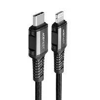 usb c pakrovejas 2m - Acefast C1-01 Black - 1 nuotrauka