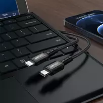 usb c pakrovejas 2m - Acefast C1-01 Black - 6 nuotrauka