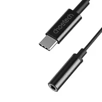 ausiniu laidas c - Choetech AUX003 USB-C į 3.5mm adapteris Juodas (Black) - 4 nuotrauka