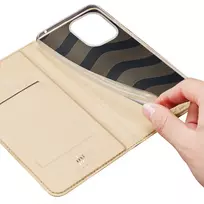 flip telefonas - Dux Ducis "Skin Pro Case Xiaomi Redmi 12C/ 11A" Gold - 15 nuotrauka