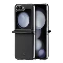 samsung galaxy flip 6 - Dux Ducis "Brill Leather Case Galaxy Z Flip 6" Black - 1 nuotrauka