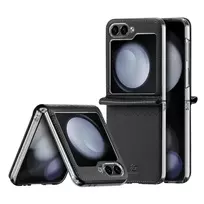 samsung galaxy flip 6 - Dux Ducis "Brill Leather Case Galaxy Z Flip 6" Black - 2 nuotrauka