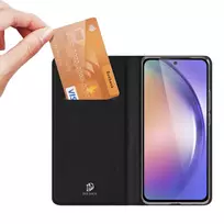 a55 juodas deklas - Dux Ducis "Skin Pro Book Case Galaxy A55" Black - 1 nuotrauka