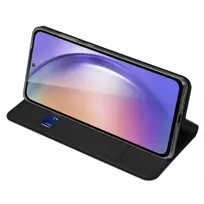 a55 juodas deklas - Dux Ducis "Skin Pro Book Case Galaxy A55" Black - 4 nuotrauka