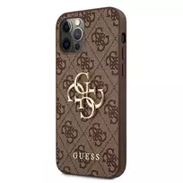 1 12 pro - Guess "GUHCP12M4GMGBR PU 4G Metal Logo Case iPhone 12/ 12 Pro" Brown - 1 nuotrauka