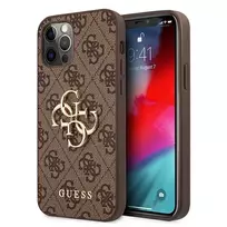 1 12 pro - Guess "GUHCP12M4GMGBR PU 4G Metal Logo Case iPhone 12/ 12 Pro" Brown - 2 nuotrauka