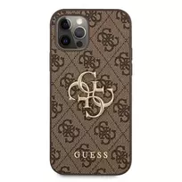 1 12 pro - Guess "GUHCP12M4GMGBR PU 4G Metal Logo Case iPhone 12/ 12 Pro" Brown - 4 nuotrauka