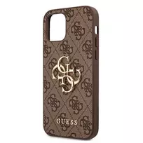 1 12 pro - Guess "GUHCP12M4GMGBR PU 4G Metal Logo Case iPhone 12/ 12 Pro" Brown - 6 nuotrauka