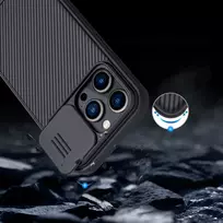 iphone 14 pro case apple - Nillkin "CamShield PRO Hard Case iPhone 14 Pro" Blue - 15 nuotrauka
