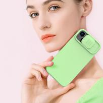 apple iphone 14 silicone case with magsafe - Nillkin CamShield Silky Magnetic Silicone Apple iPhone 14 Plus šviesiai žalias - 7 nuotrauka