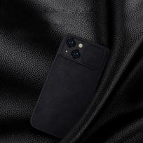 iphone 14 pro deklas odinis - Nillkin "Qin Pro Leather Case iPhone 14 Plus" Black - 2 nuotrauka