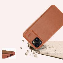 iphone 14 pro deklas odinis - Nillkin "Qin Pro Leather Case iPhone 14 Plus" Black - 4 nuotrauka
