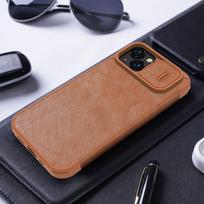 iphone 14 pro deklas odinis - Nillkin "Qin Pro Leather Case iPhone 14 Plus" Black - 9 nuotrauka