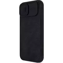 iphone 14 pro deklas odinis - Nillkin "Qin Pro Leather Case iPhone 14 Plus" Black - 11 nuotrauka