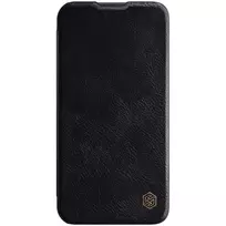 iphone 14 pro deklas odinis - Nillkin "Qin Pro Leather Case iPhone 14 Plus" Black - 15 nuotrauka