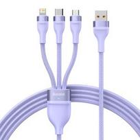 Baseus CASS040005 USB to USB-C/ Lightning/ micro USB 1.2m Purple