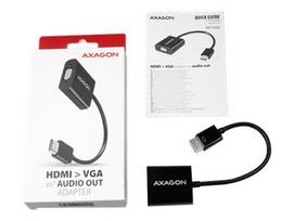 hdmi hdmi kabelis 15m - AXAGON RVH-VGAN, HDMI - VGA Reduction / Adapter, FullHD, Audio OUT - 5 nuotrauka