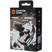 bluetooth headset gaming - Canyon GTWS-2 Black (Juodos) - 2 nuotrauka
