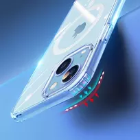 iphone 14 apple deklas magsafe - Dux Ducis "Clin Mag Case iPhone 16 Pro" Transparent - 12 nuotrauka