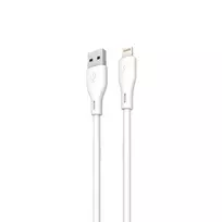 laidai 3a - Dudao L2L USB/ Lightning fast charging data cable 5A 1m white - 1 nuotrauka