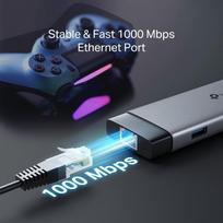 hdmi type c laidas - TP-LINK UH9120C USB 3.2 Gen 1 Type-C 9-port hub (Juodas) - 7 nuotrauka