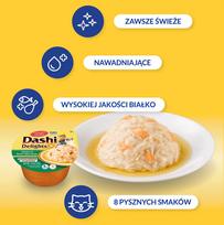bonito - Šlapias kačių maistas Inaba Dashi, žuvis/vištiena, 0.07 kg - 7 nuotrauka