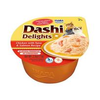 Šlapias kačių maistas Inaba Dashi, vištiena/lašiša/tunas, 0.07 kg