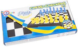 saskiu zaidimas - Stalo žaidimas Technok Chess & Checkers 9055 - 1 nuotrauka