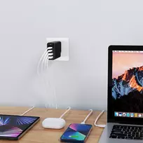 usb c charger - CHOETECH GaN 2x USB Type-C, 2x USB Type-A: 140W, PD3.1, QC3.0 - 3 nuotrauka