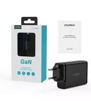 usb c charger - CHOETECH GaN 2x USB Type-C, 2x USB Type-A: 140W, PD3.1, QC3.0 - 5 nuotrauka