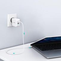 pakrovejas 65w usb - CHOETECH GaN USB Type-C, Type-A: 65W, PD, QC - 2 nuotrauka