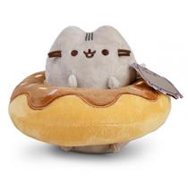 Pliušinis žaislas Pusheen šokoladinėje spurgoje, 13 cm