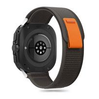 samsung watch ultra - Tech-Protect Nylon dirželis Samsung Galaxy Watch Ultra (47mm), juodas/oranžinis (Black/Orange) - 2 nuotrauka