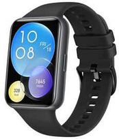 huawei dirzelis - Fixed Silikoninis dirželis Huawei Watch Fit 2/Fit 2 Classic, Juodas (Black) - 1 nuotrauka
