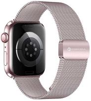 magnetines apyrankes - Forcell F-Design FA14 magnetinis plieninis dirželis Apple Watch 42/44/45/49 mm, rožinis (Pink) - 2 nuotrauka