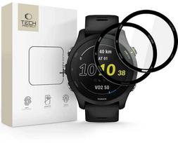 garmin apyranke 255 - Tech-Protect Glass Flex+ 2-pack hibridinis stiklas Garmin Forerunner 255 / 255 Music, juodas (Black) - 1 nuotrauka