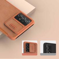 odiniai telefonu deklai - Nillkin "Qin Book PRO Case Galaxy A73 5G" Red - 6 nuotrauka