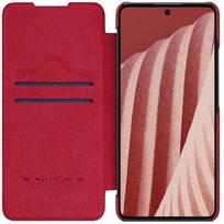 odiniai telefonu deklai - Nillkin "Qin Book PRO Case Galaxy A73 5G" Red - 11 nuotrauka
