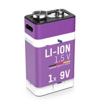 baterija 9v - Ansmann 1604 9V 400mAh Rechargeable Battery - 2 nuotrauka