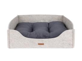 Gyvūno guolis Amiplay Hygge, pilka/smėlio, S