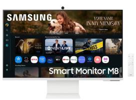 monitorius 400 hz - Samsung Smart Monitor M8 LS32FM801UUXDU 32", VA, 4K, 3840x2160, 16:9, 60Hz, 4ms, Baltas (White) - 1 nuotrauka