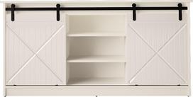 Komoda Cama Meble Granero 160x80x35, balta/blizgi balta (White/Gloss White)