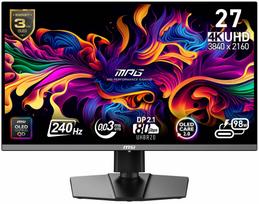 4k 240hz 27 - MSI MPG 272URXDE QD-OLED 27", Juodas (Black), 4K, 240Hz - 2 nuotrauka