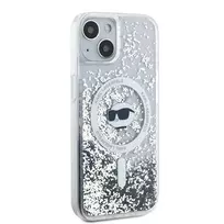 iphone 13 telefono deklas karl lagerfeld - Karl Lagerfeld "Liquid Glitter Choupette Head Magsafe iPhone 15 / 14 / 13" Transparen - 4 nuotrauka