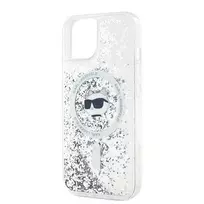 iphone 13 telefono deklas karl lagerfeld - Karl Lagerfeld "Liquid Glitter Choupette Head Magsafe iPhone 15 / 14 / 13" Transparen - 6 nuotrauka