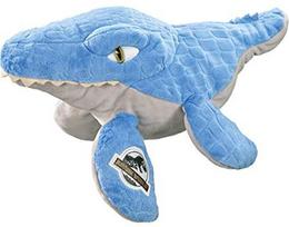 Pliušinis žaislas Schmidt Jurassic World Mosasaurus, pilkas/šviesiai mėlynas, 29 cm